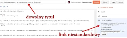 edytor wpisu na bloggerze
