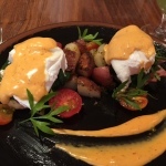 Applewood-Smoked Ham Benedict with Chipotle Hollandaise Sance