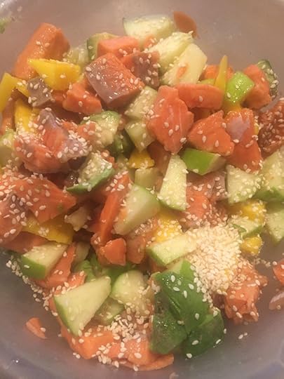 Mango salmon ceviche