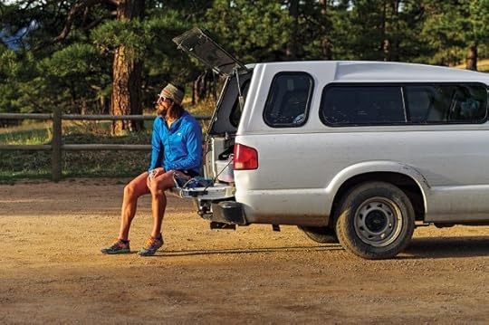 Anton Krupicka - truck life, Anton and his trusty old truck at a trail head near Boulder, CO