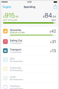 Monzo Budget Screenshot