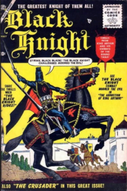 The Black Knight, created by Stan Lee and Joe Maneely for Marvel Comics (then known as Atlas Comics)