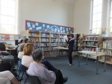Pauline Rowson at Bishops Waltham Libraryi