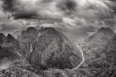 Damming the Mountains of the Far North (B&W)
