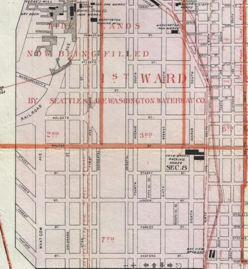 Detail of 1896 map showing tideflats filling.