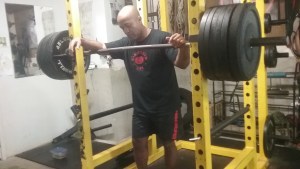 John Greaves III thinks about gravity being a universal constant before a set of walkouts