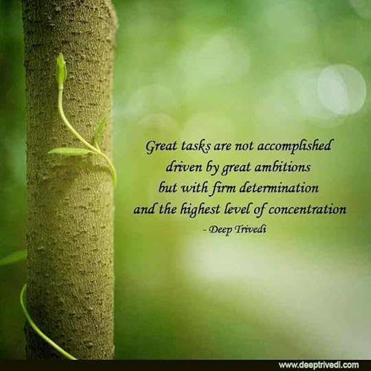 great ambitions but with firm determination