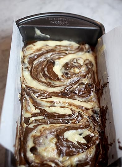Swirled Banana Bread Batter