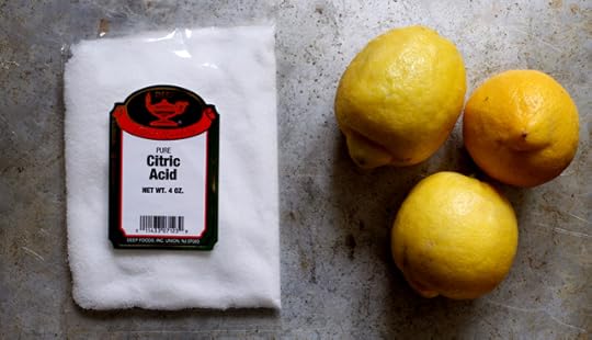 citric acid and lemons for elderflower cordial