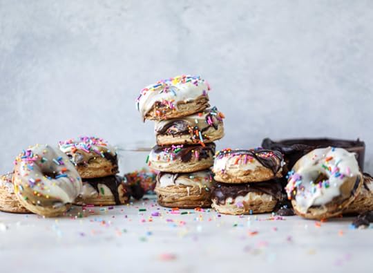 triple dipped chocolate peanut butter doughnuts I howsweeteats.com