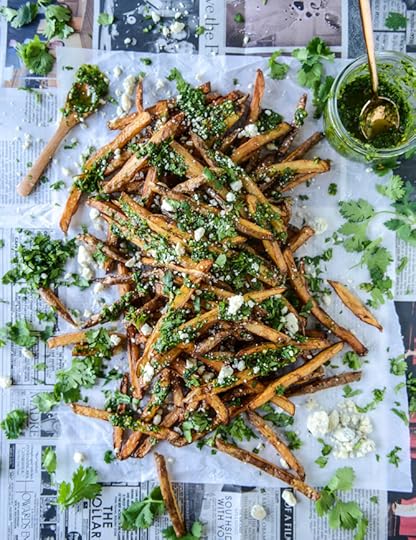 chimichurri fries with gorgonzola I howsweeteats.com 