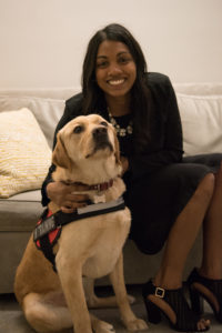 Maya and therapy dog