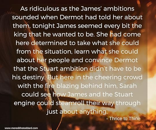 As ridiculous as the James’ ambitions sounded when Dermot had told her about them, tonight James seemed every bit the king that he wanted to be. She had come here determined to take what she could from the situation,.jpg