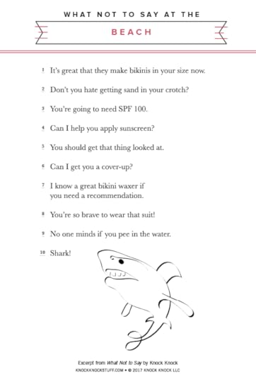 What Not to Say at The Beach - Knock Knock Blog