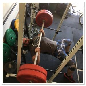 Bob sledder Jerad Penner bench pressing