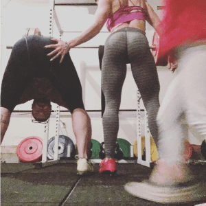 Basma Penner goofing around with her husband Jerad