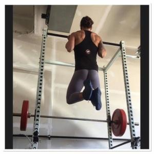 Basma Penner doing pullups