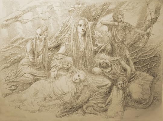 Fairies of the wood by Alan Lee