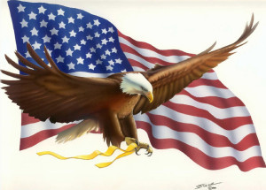 Flag Waving + Eagle