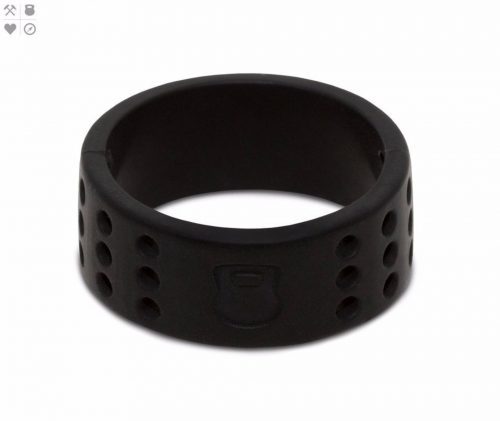 Qalo Band Men’s Black Perforated Silicone Ring