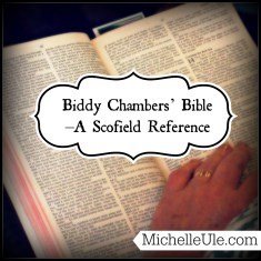 Biddy Chambers' Bible, Scofield Reference Bible, Mrs. Oswald Chambers, Bible notes, Bible commentary notes, writing in your Bible