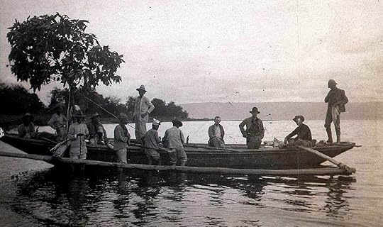 Historic image of banca at Taal volcano by University of Michigan as illustrating Sugar Sun steamy historical romance series.
