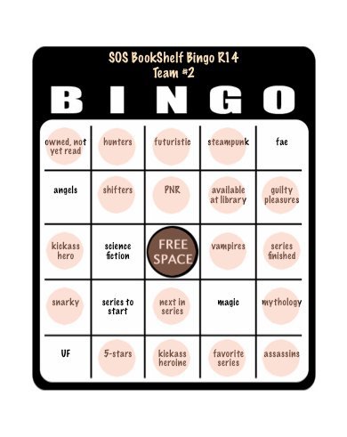SOS book shelf bingo card