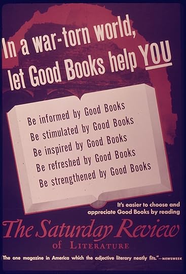 'In a war-torn world, let good books help you', WWII poster, U.S. Office of War Information