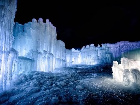 castle covered in ice: 