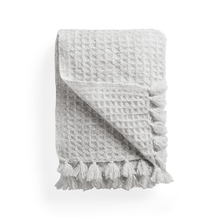 Mohair Wool Grey Throw