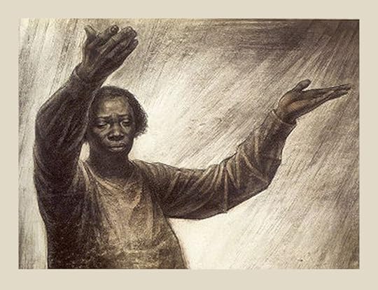 Detail from a drawing by Charles White