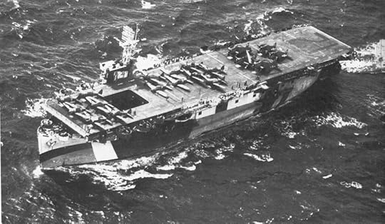 Escort carrier USS Copahee with a load of captured Japanese planes, 8 July 1944 (US Navy photo)
