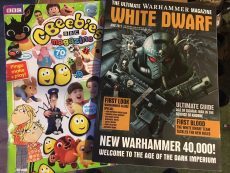 CBeebies and White Dwarf Magazine