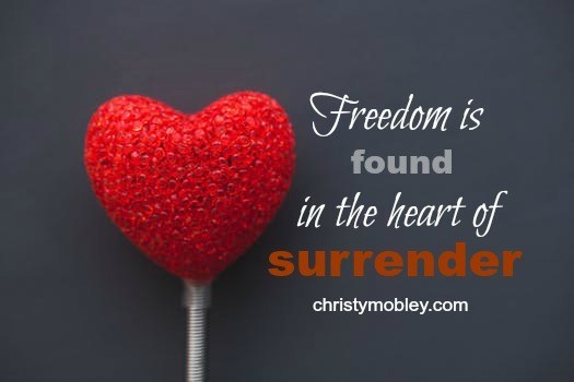 Freedom found in surrender series by Christy Mobley 