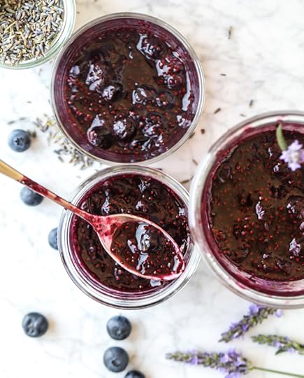 easy blueberry lavender chia jam I howsweeteats.com 