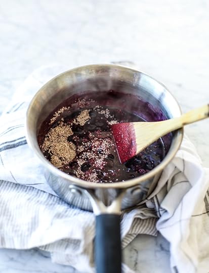 easy blueberry lavender chia jam I howsweeteats.com 