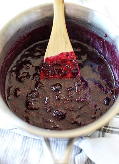 easy blueberry lavender chia jam I howsweeteats.com 