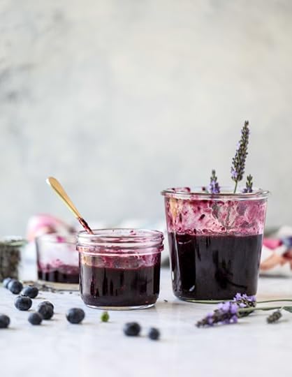 easy blueberry lavender chia jam I howsweeteats.com 