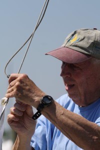 My dad, Bob Brack, on board. Photo by Jean Perry, courtesy of The Wanderer.