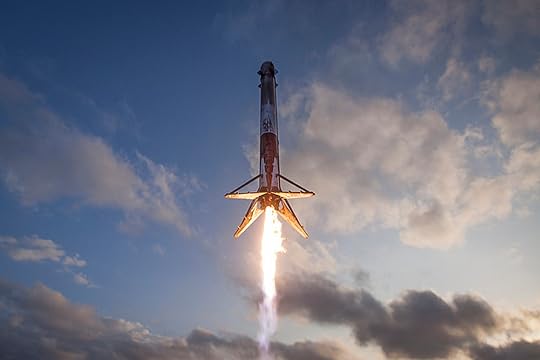 SpaceX booster stage returning to land (space.com credit SpaceX)