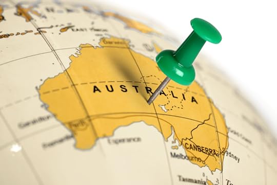 Location Australia. Green pin on the map.