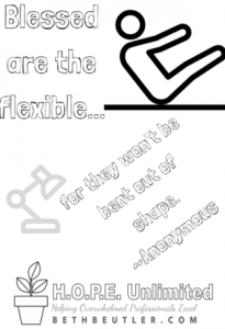 Be flexible coloring sheet