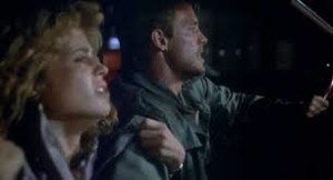 Linda Hamilton and Michael Biehn on the run in 