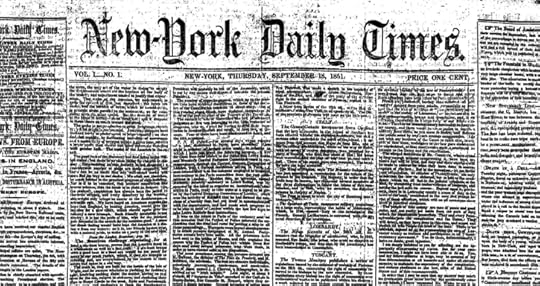 Front Page of the First Edition of The New York Times