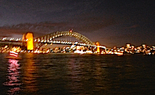 Sydney Harbour Bridge at night