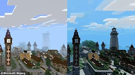The optional DLC pack is crammed full of excessive visual razzmatazz: light will filter in shimmering rays through cotton clouds, dappling the ground beneath fluttering foliage, and sparkling on the rippling waters (left old graphics, right updated graphics)