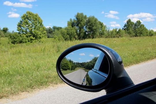 Blue skies on a Southern Illinois backroad-photo by Laura Benedict