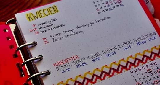 bullet journal kalendarz