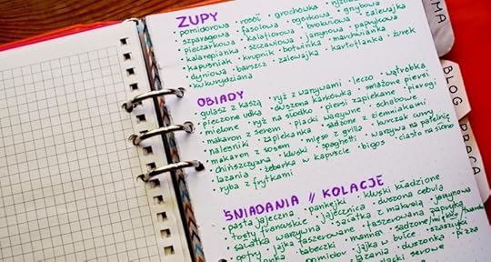 bullet journal jedzenie