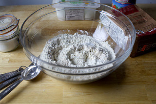 white and whole wheat flours, salt, yeast